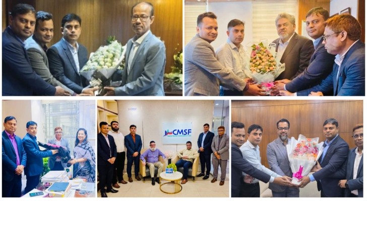 The CMSF Management welcomed the newly appointed BSEC Chairman and Commissioners by presenting them with flower bouquets as a gesture of warm welcome and best wishes.
